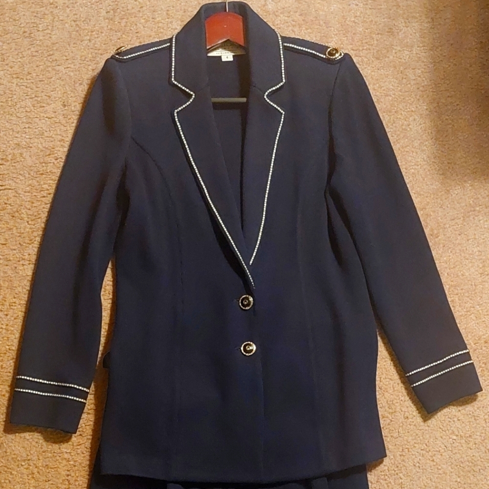 St John Collection & Basic Knit Jacket & Pant Sz … - image 2